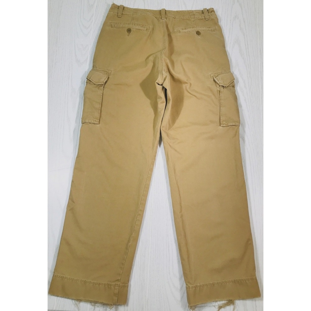 Vintage Y2K Cargo Pants Men 34X32 J Crew Brown Canvas Utility Workwear Field